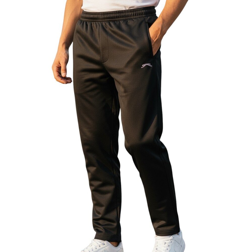 Slazenger Joggers Mens Small Black Fleece Lined Athletic Streetwear Track Pants